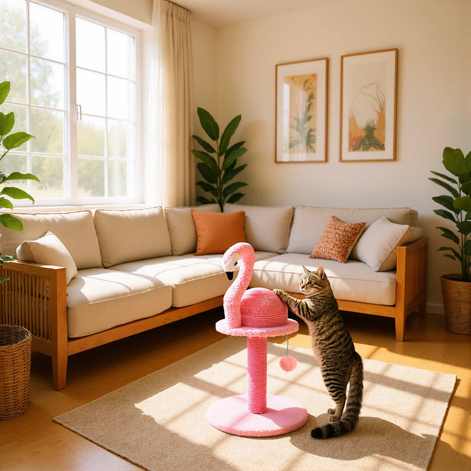Flamingo Cat Scratcher