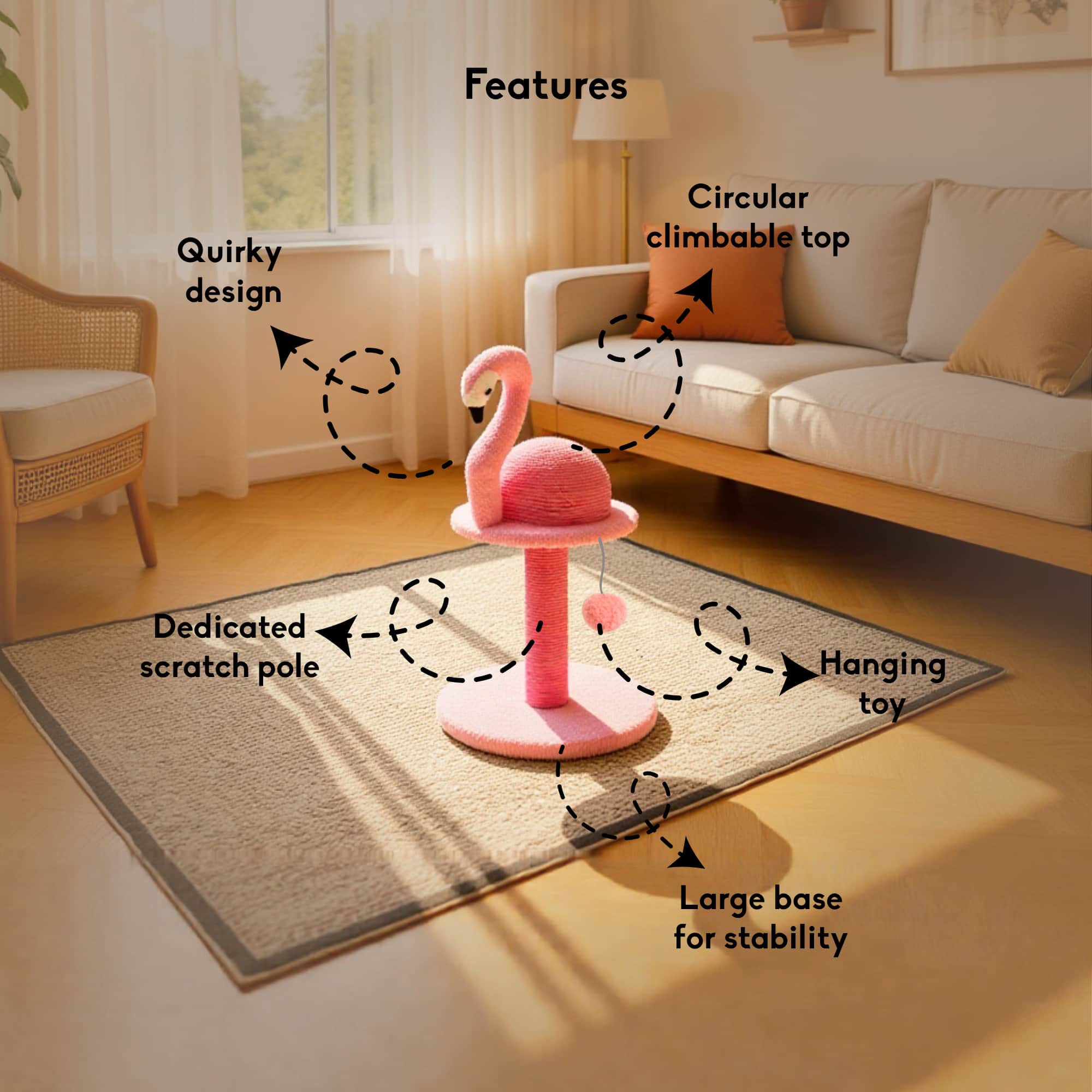 Flamingo Cat Scratcher