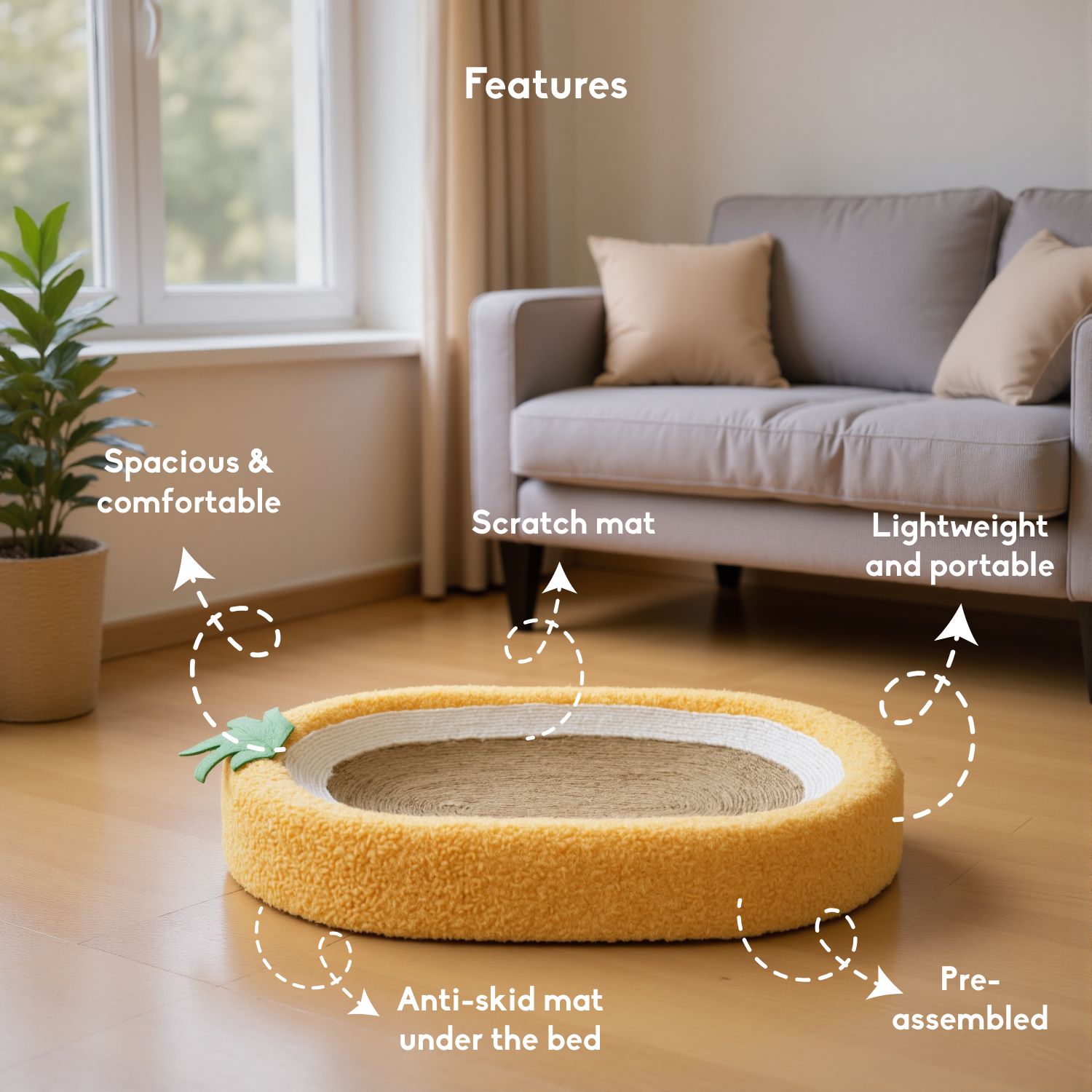Pineapple Cat Bed
