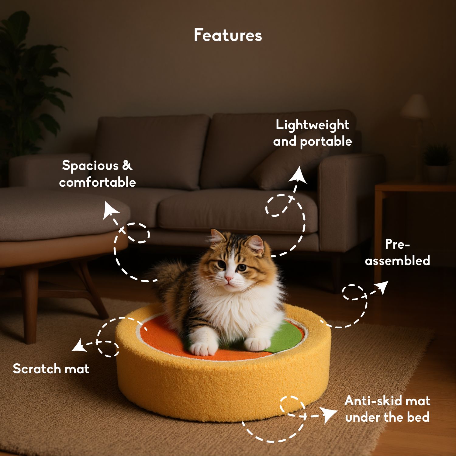 Orange Cat Bed